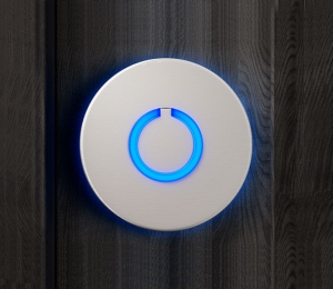 Floating Clear Horizontal LED Sign And Doorbell